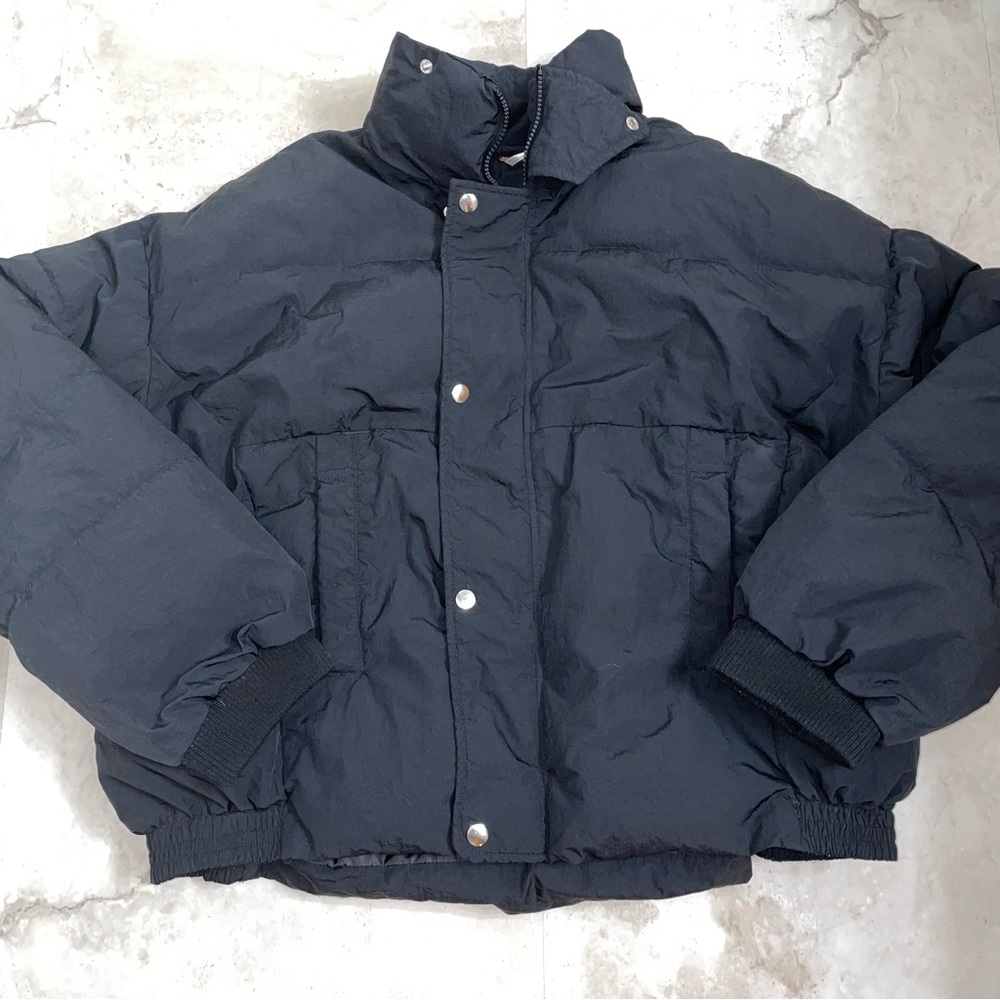 Free People Black Puffer Coat Size Medium